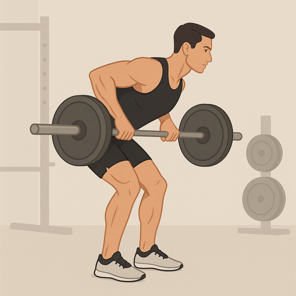 Exécution du Rowing barre